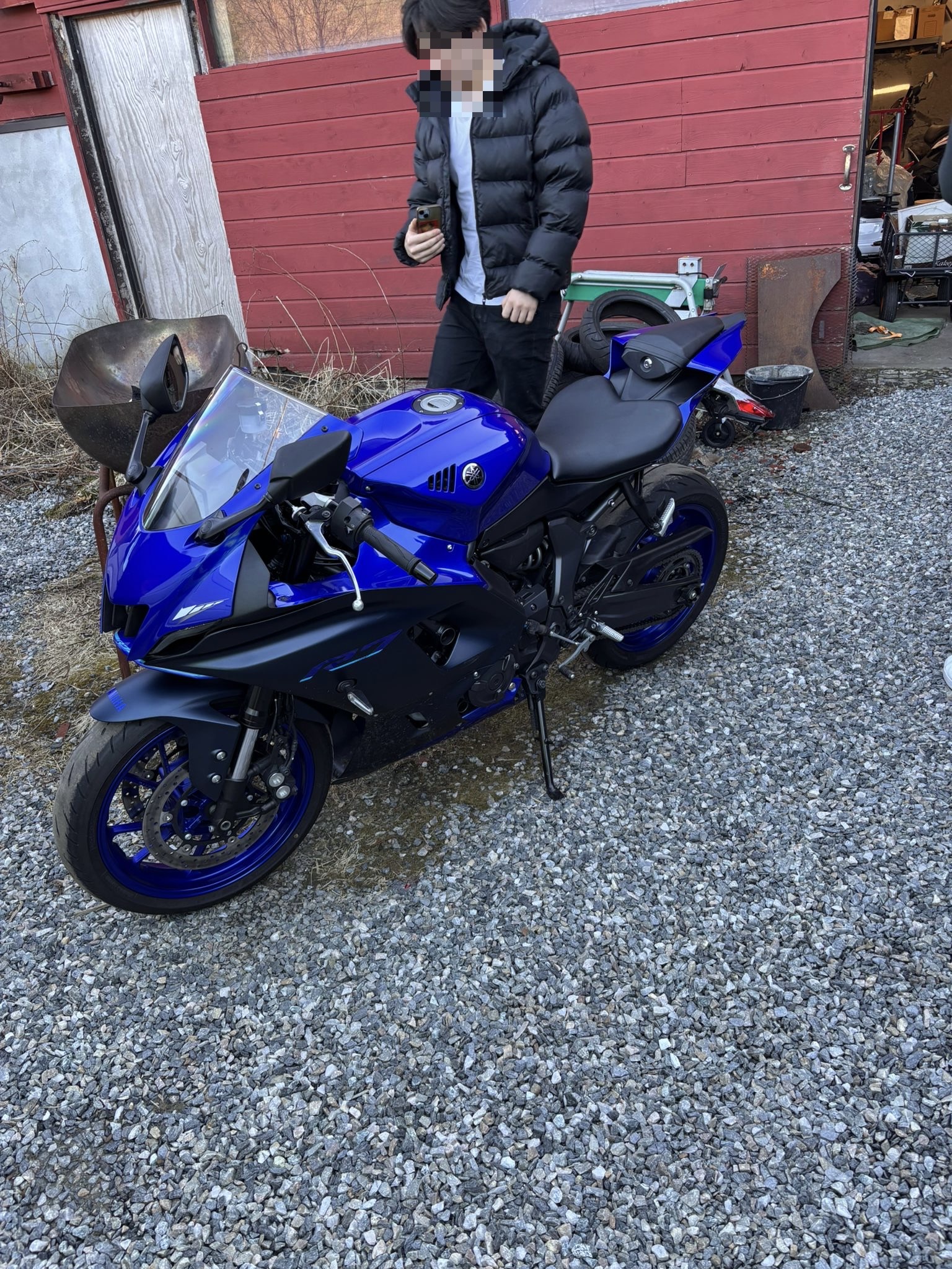 Motorsykkel klar for transport med Alltinor